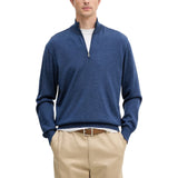 Maglione uomo in lana mezza zip