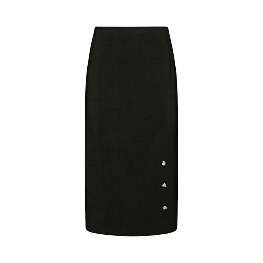 Gonna donna tubino in crêpe stretch
