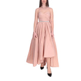 Abito donna lungo elegante con cinturina gioiello