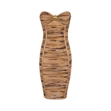 Abito donna in jersey con stampa tigre