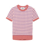 Girocollo donna jacquard check