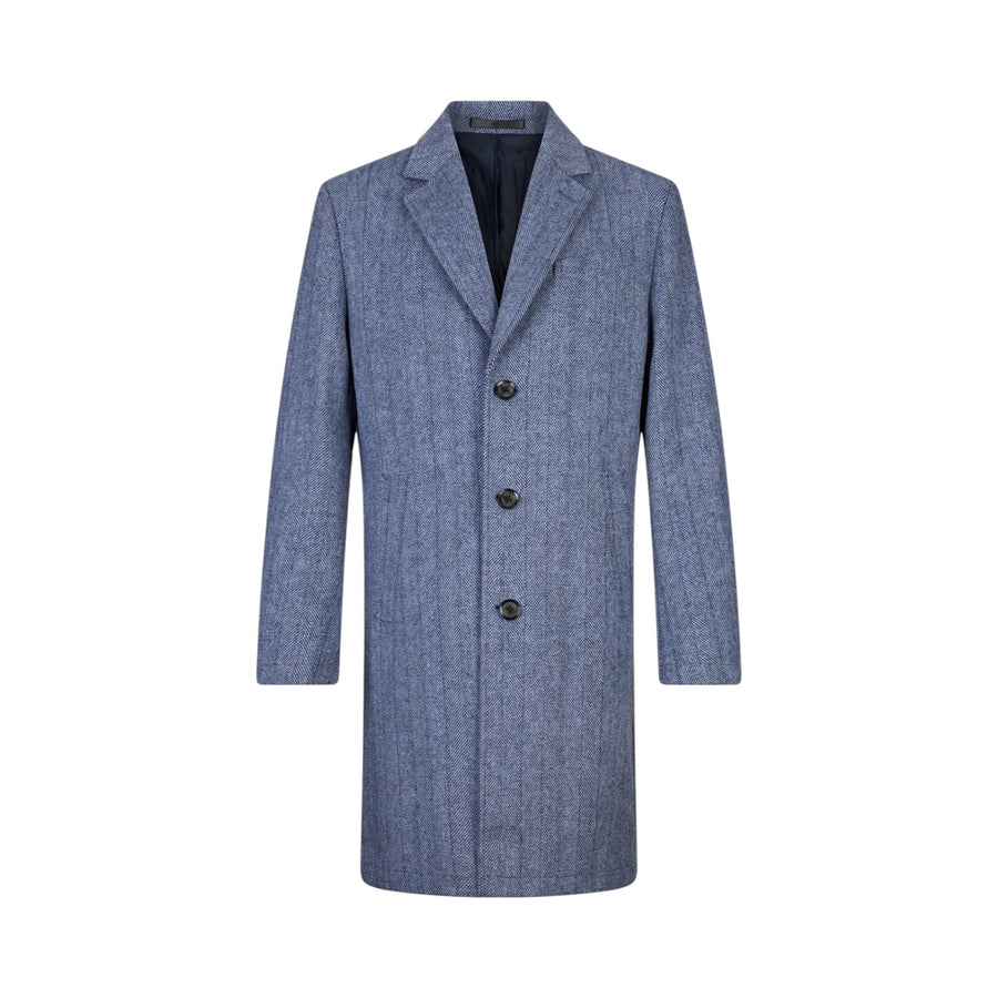 Cappotto uomo chevron in lana