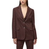 Giacca donna regular in misto lino