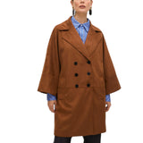 Cappotto donna oversize in camoscio