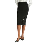 Gonna donna tubino in crêpe stretch