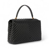 Borsa a mano grande Love Bag Puff in nappa chevron
