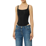 Body donna in jersey con stampa lettering