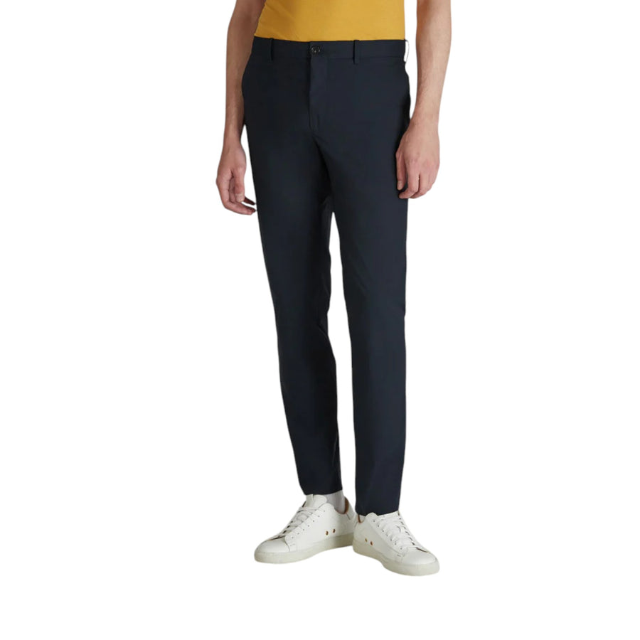Pantalone uomo slim fit in cotone e tessuto tecnico