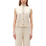 Gilet donna in filato effetto pelliccia