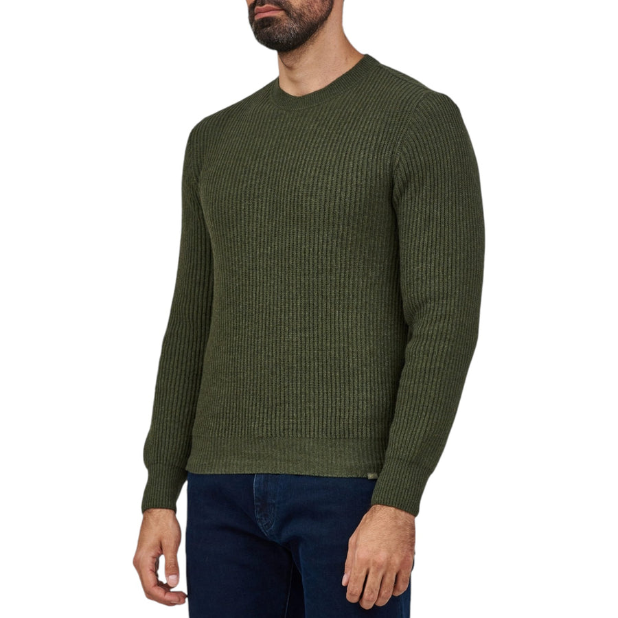 Maglione uomo a coste in Re-Wool