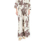 Pantaloni donna in twill stampato