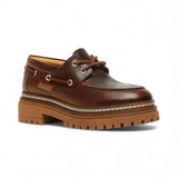 Mocassino donna da barca in pelle