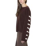 Maglia donna di lana a righe