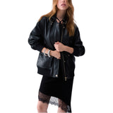 Giacca donna oversize in pelle
