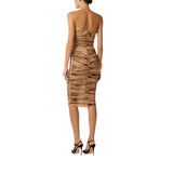 Abito donna in jersey con stampa tigre