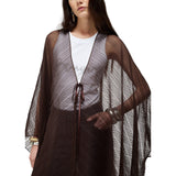 Maxi poncho donna plissé