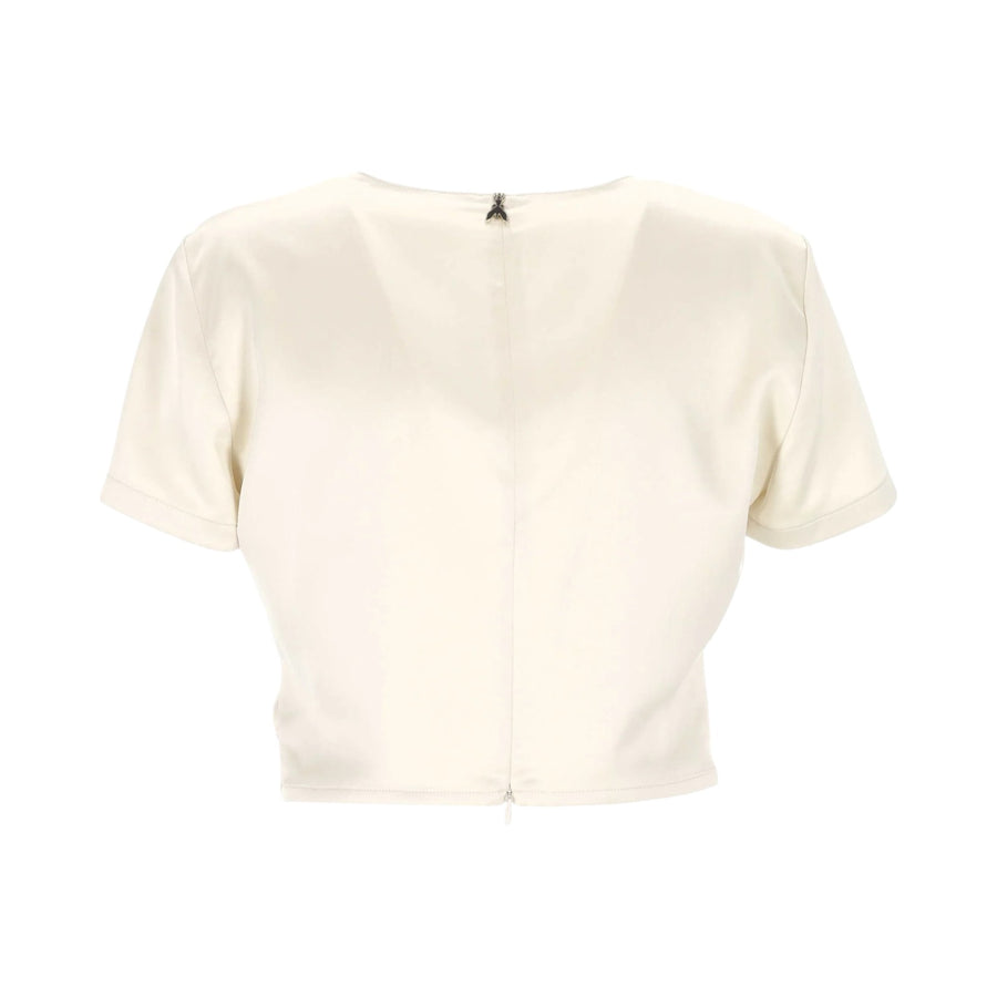 Shirt donna in raso ritagliata