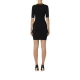 Mini abito donna in maglia a rombi con dettaglio gioiello