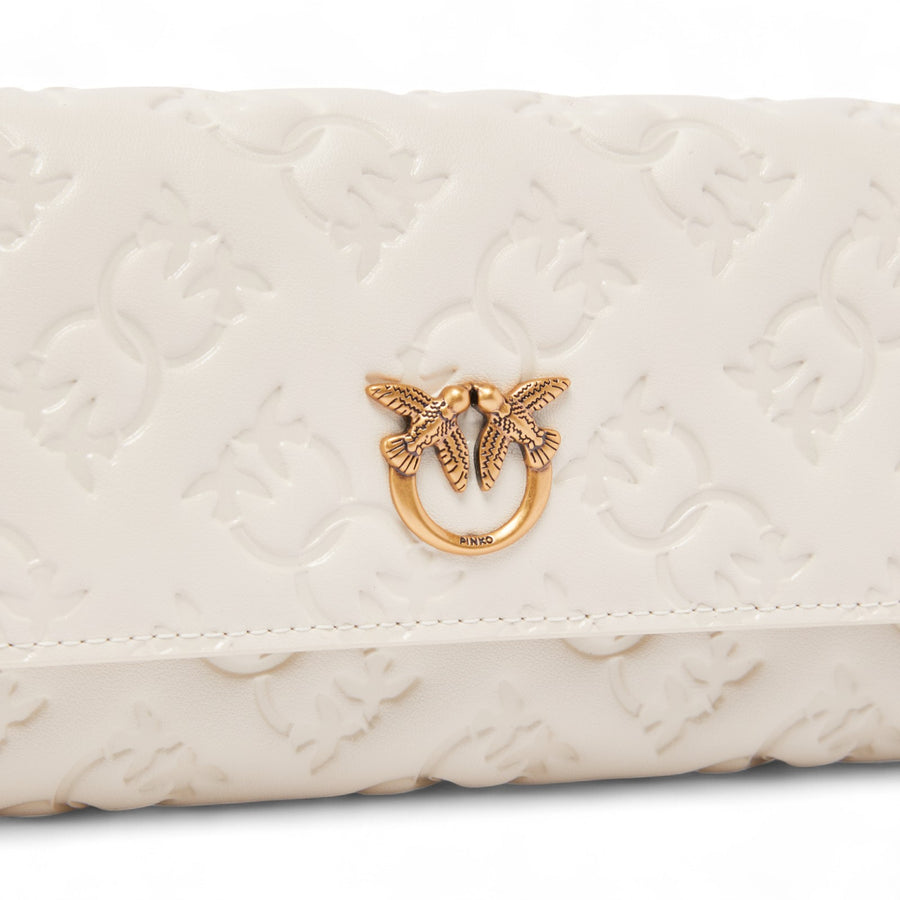 Portafoglio donna rettangolare in pelle Monogram con tracolla