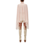 Abito donna in georgette con collo a fiocco