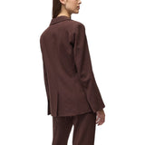 Giacca donna regular in misto lino