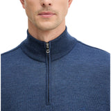 Maglione uomo in lana mezza zip