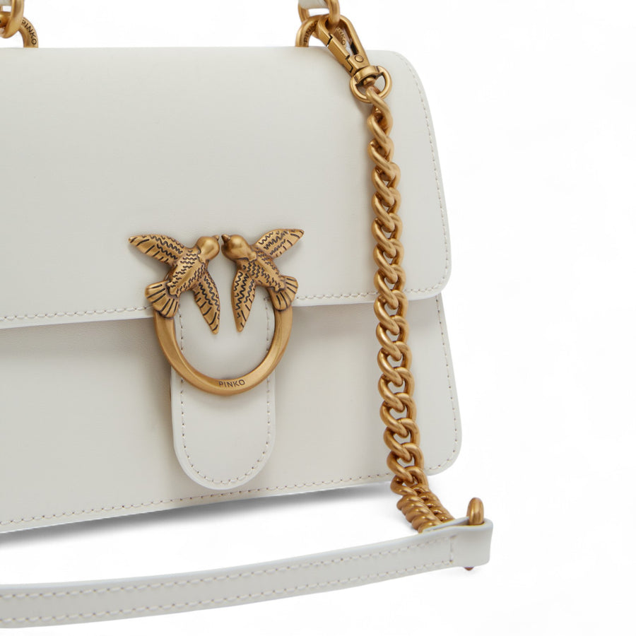 Borsa donna a mano e tracolla piccola Love Bag in pelle