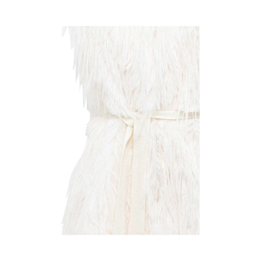 Gilet donna in maglia e faux fur