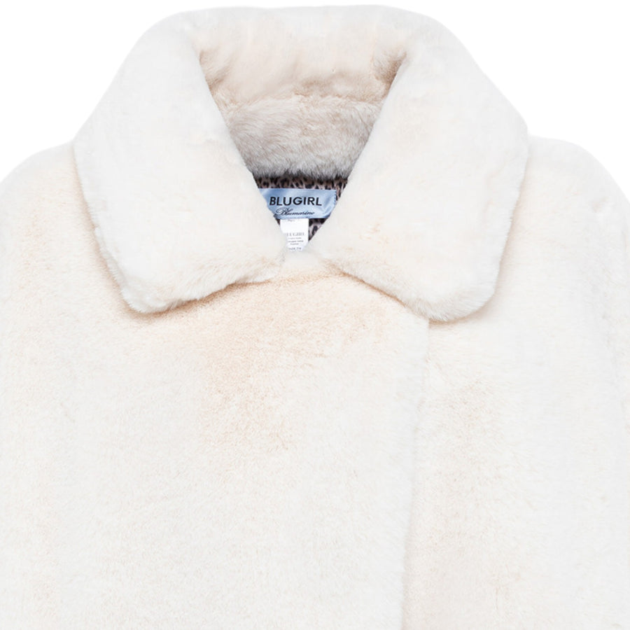 Cappa donna in faux fur con spilla