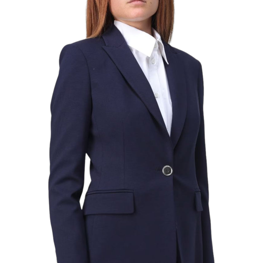 Blazer donna monopetto in tessuto tecnico