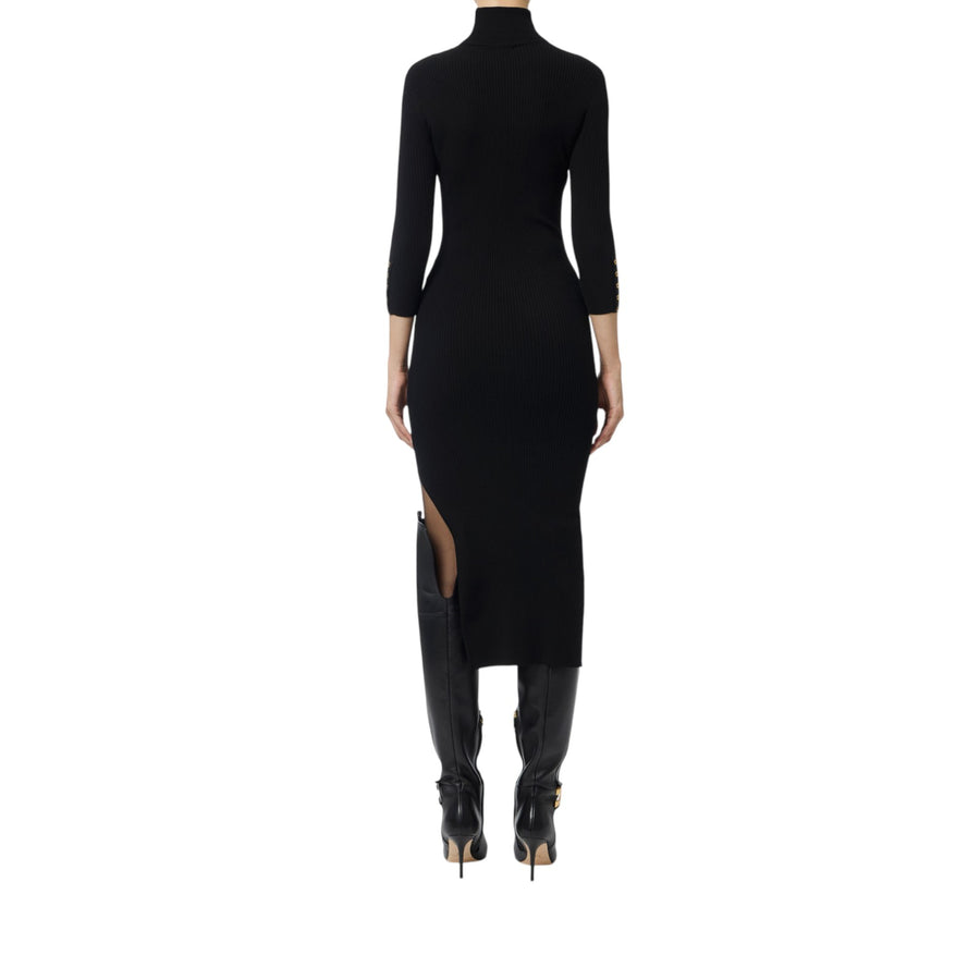 Abito donna in maglia a costine con taschino