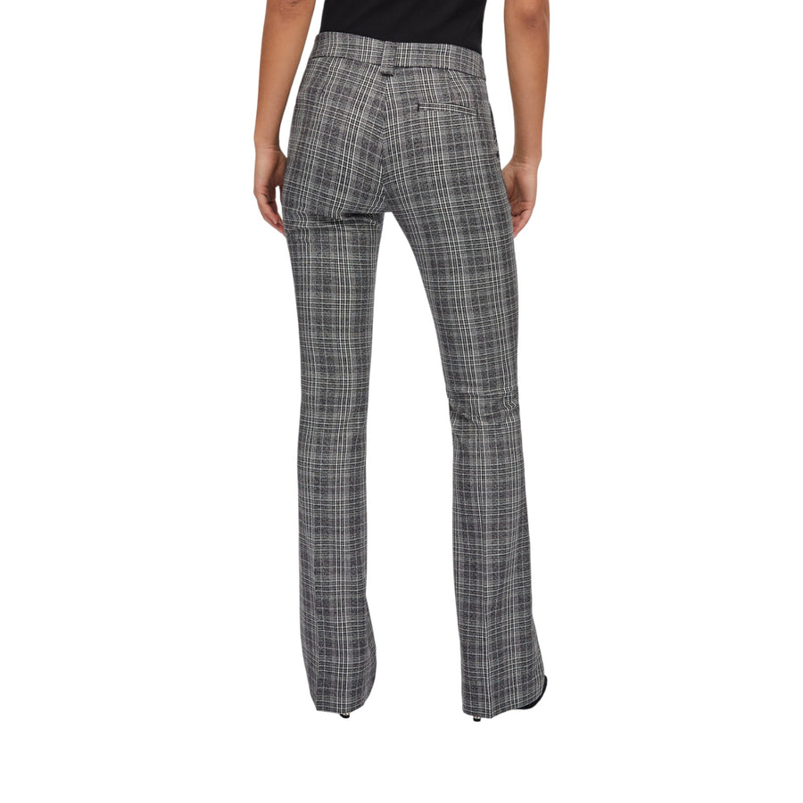 Pantaloni donna flare in principe di galles