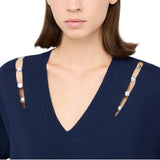 Maglia donna con castoni gioiello