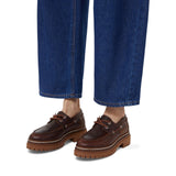 Mocassino donna da barca in pelle