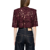 Giacca donna cropped in pizzo