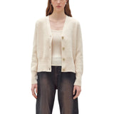 Cardigan e top donna in filato effetto pelliccia