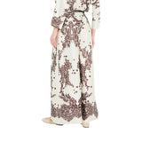 Pantaloni donna in twill stampato