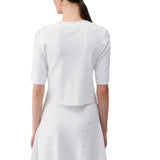 Top donna in maglia con borchie