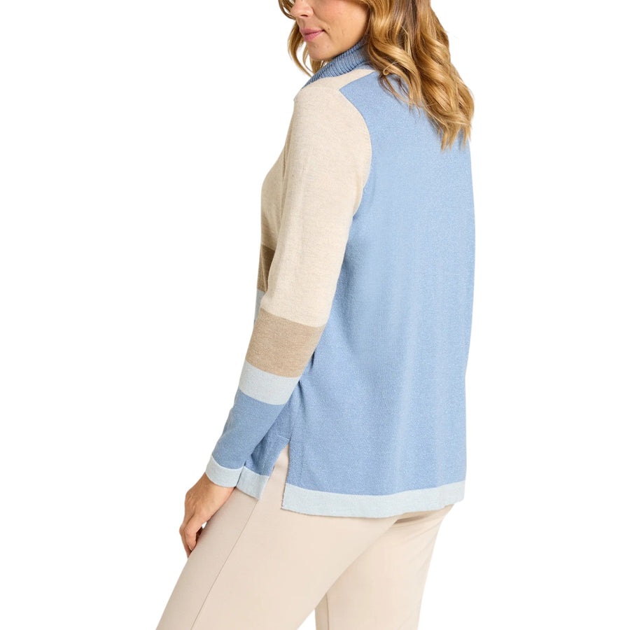 Maglia donna shiny color block