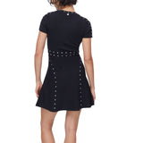 Abito donna in maglia con borchie