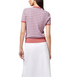 Girocollo donna jacquard check