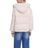 Piumino donna in pizzo crochet e montone ecologico