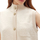 Gilet donna in filato effetto pelliccia