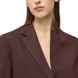 Giacca donna regular in misto lino