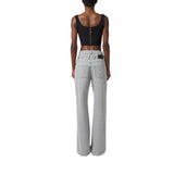 Top donna in crêpe leggero con dettagli logo