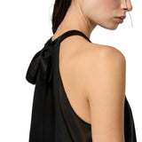 Top donna fluido con fiocco