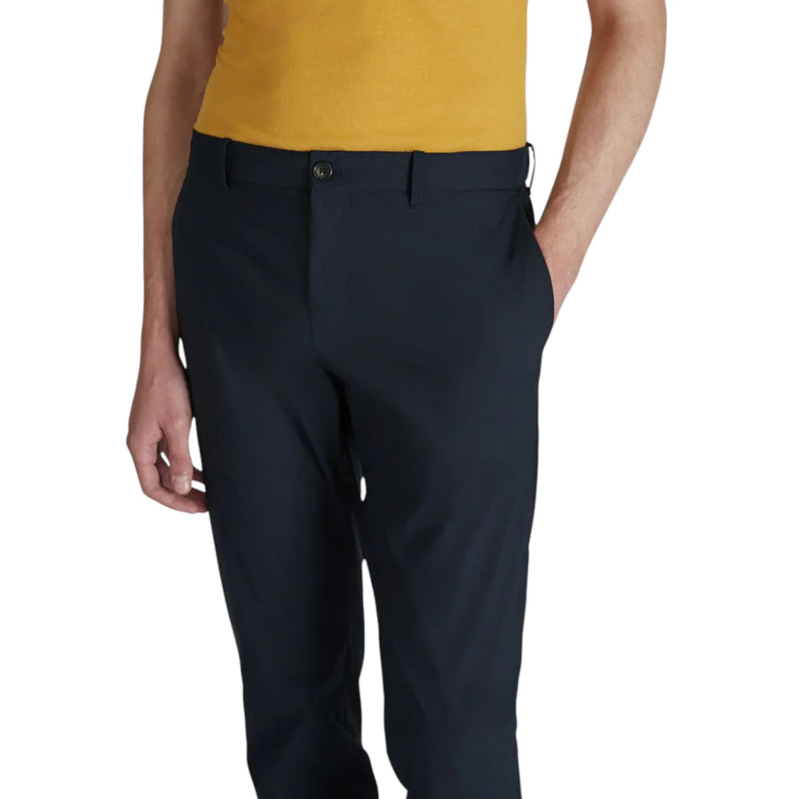 Pantalone uomo slim fit in cotone e tessuto tecnico