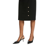 Gonna donna tubino in crêpe stretch