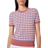 Girocollo donna jacquard check