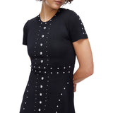 Abito donna in maglia con borchie